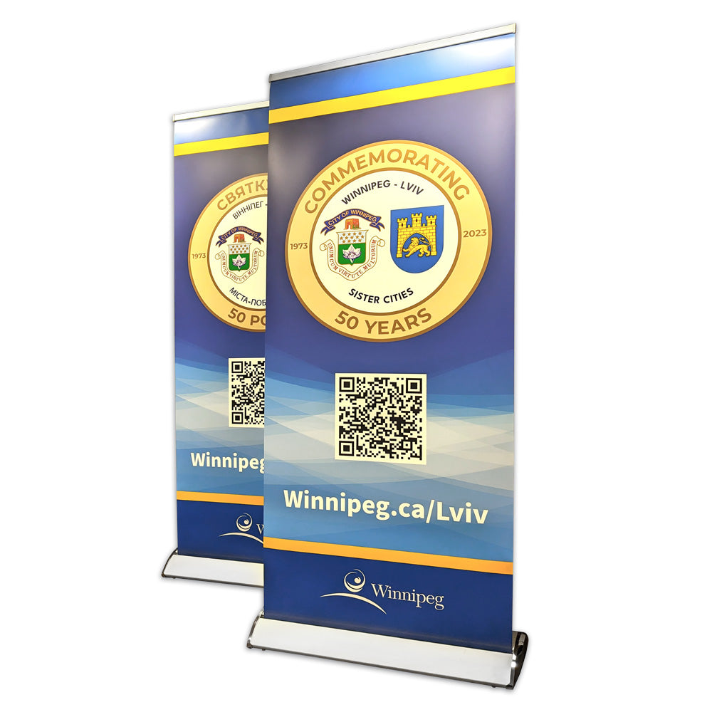 premium pull-up banner, premium retractable banner, pull-up banner Winnipeg, retractable banner Winnipeg, pull-up retractable banner  Manitoba, pull-up retractable banner for event, pull-up retractable banner for tradeshow, pull-up retractable banner for reception, pull-up retractable banner for event Winnipeg