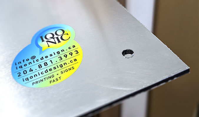Sign attachment option. Pre-drilled holes make it easy to securely attach your sign wherever it's needed.