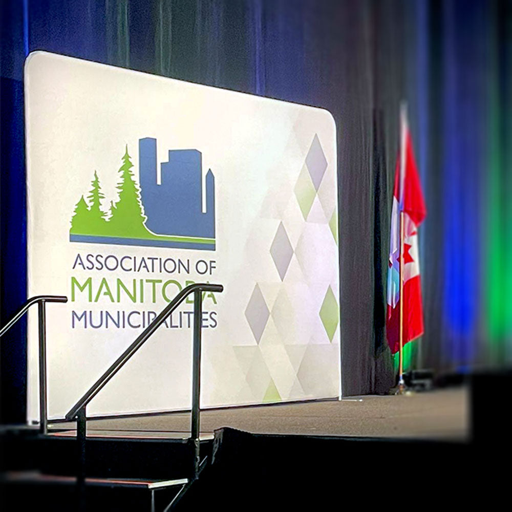 fabric backdrop media banner, fabric backdrop media banner Winnipeg, fabric backdrop media banner Manitoba, fabric backdrop media banner for event, fabric backdrop media banner for tradeshow, fabric backdrop media banner for reception, fabric backdrop media banner for event Winnipeg