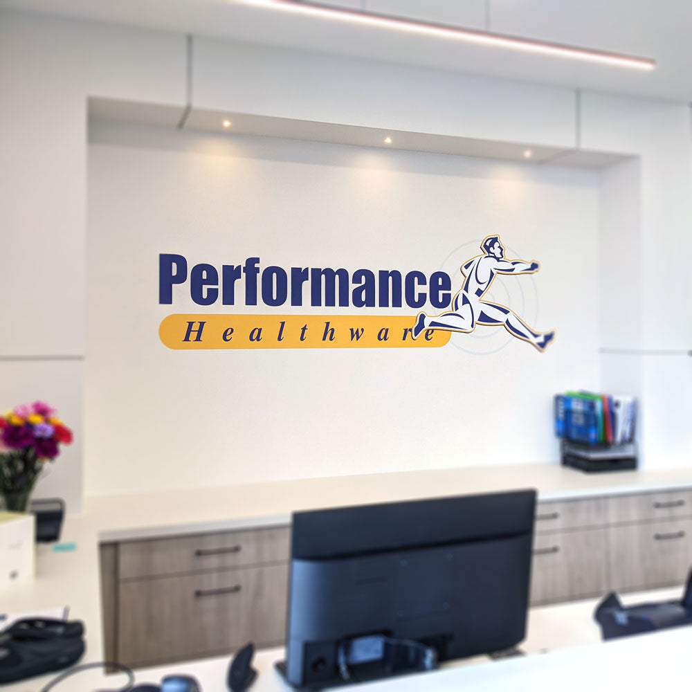 office business logo wall decal, office decal install, office decal design, custom wall decals, wall murals, removable wall decals, permanent wall decals, wall decals Winnipeg, wall decals Manitoba, wall decals fast