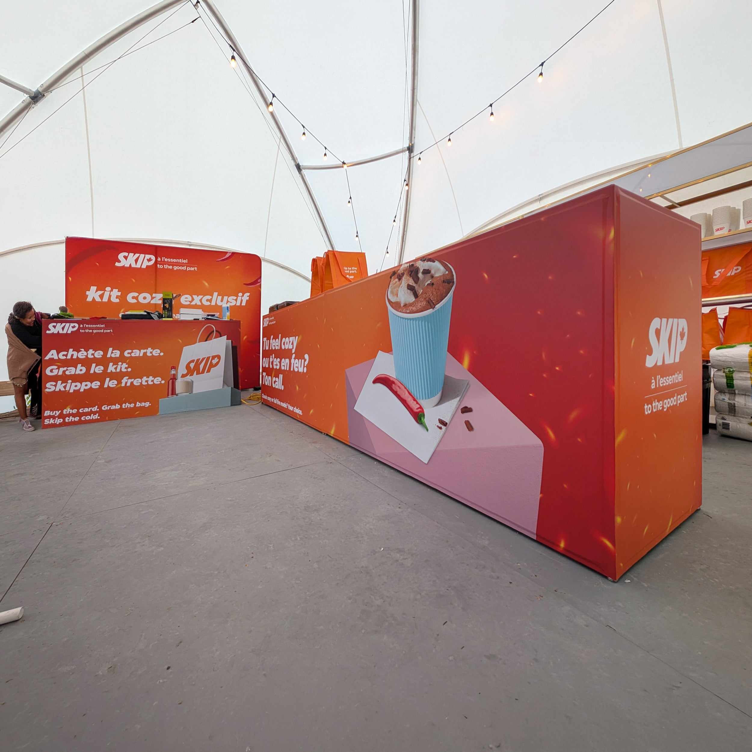 Wrapped Stage Event Stage Wraps, Floor Wraps, & Table Wraps – iqonic design