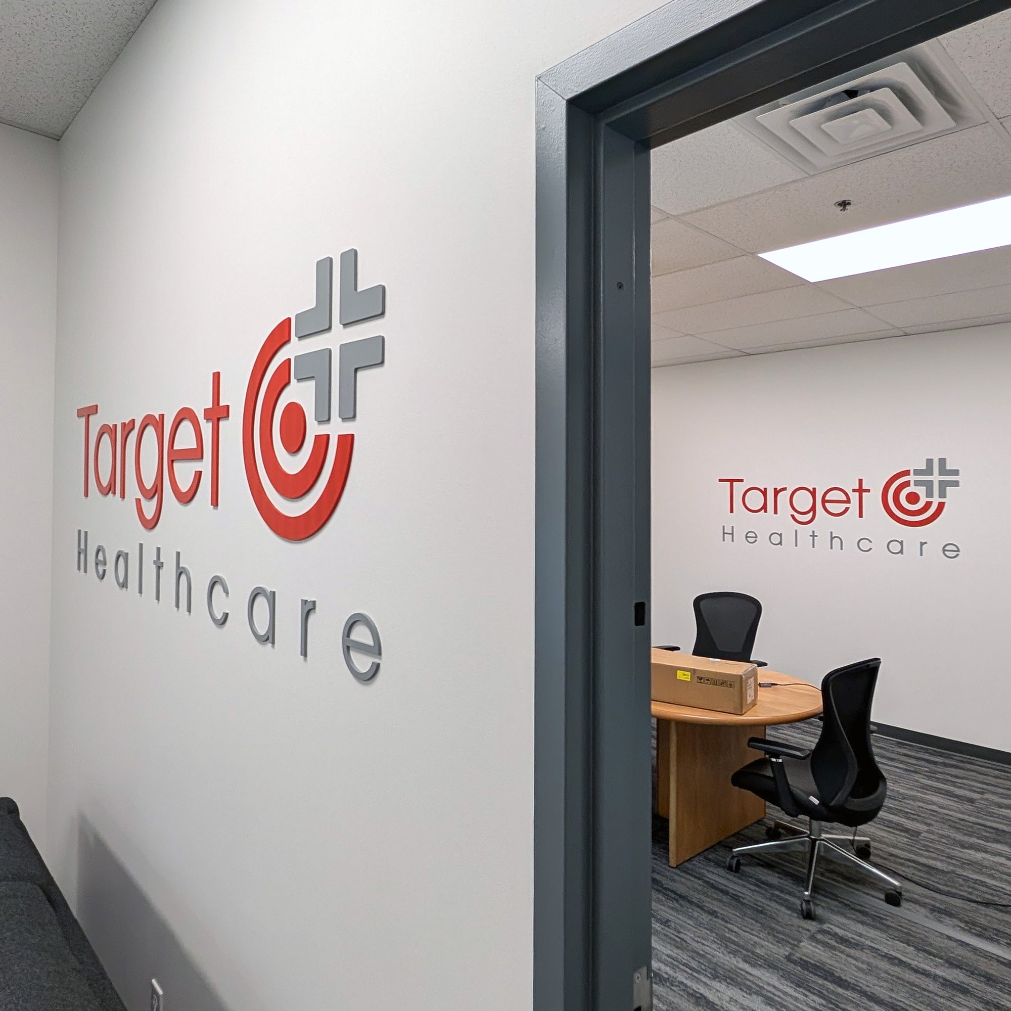 acrylic, pvc, aluminum office, interior, exterior sign Winnipeg, router cut signs Winnipeg, reception logo signs Winnipeg, health clinic wall logo Winnipeg, business wall logo Winnipeg