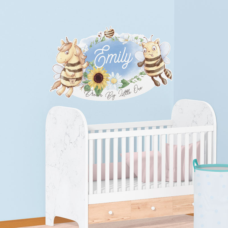 iqonic design winnipeg home decor removable wall decals for kids room cute bees 