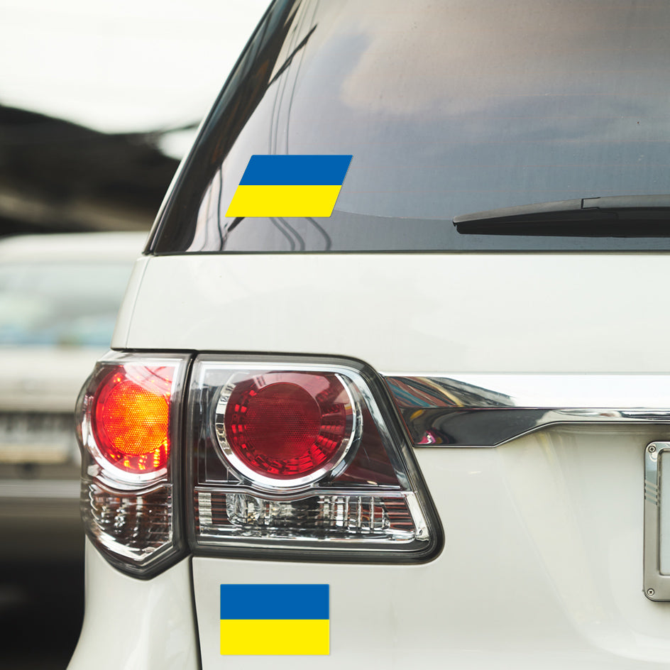 #HelpUkraineNow Car Stickers - Flag of Ukraine